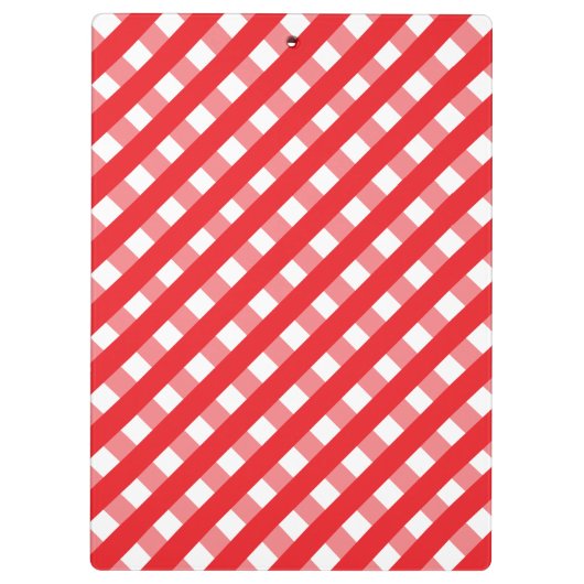 Niedlich Gingham Personalisiert Clipboard Klemmbrett (Rückseite)