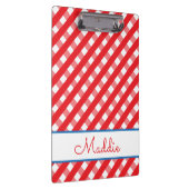 Niedlich Gingham Personalisiert Clipboard Klemmbrett (Rechts)