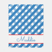 Niedlich Gingham Personalisiert Fleece Blanket (Vorderseite)