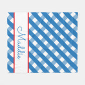 Niedlich Gingham Personalisiert Fleece Blanket (Vorderseite (Horizontal))