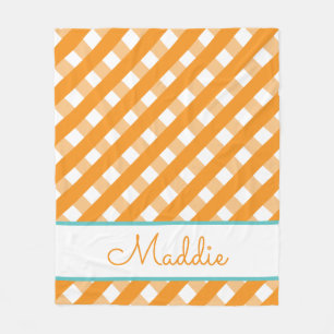 Niedlich Gingham Personalisiert Fleece Blanket