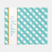 Niedlich Gingham Personalisiert Fleece Blanket (Vorderseite (Horizontal))