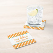 Niedlich Gingham Personalisiert Paper Untersetzer (Vor Ort)