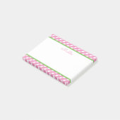 Niedlich Gingham Personalisiert Post-it Notepad Klebezettel (angewinkelt)