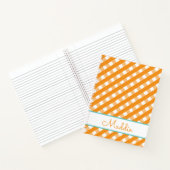 Niedlich Gingham Personalisiert Spiral Notebook Notizblock (Innenseite)