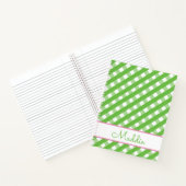 Niedlich Gingham Personalisiert Spiral Notebook Notizblock (Innenseite)