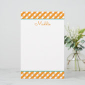 Niedlich Gingham Personalisiert Stationery (Stehend Vorderseite)