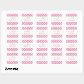 Niedlich Gingham Personalisiert Stickers (Blatt)