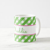 Niedlich Gingham Personalisierte Mug Kaffeetasse (VorderseiteRechts)