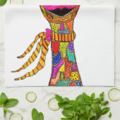 Niedlich Giraffe Blumenkronenküche Handtuch (Gefaltet)