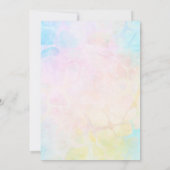 Niedlich Giraffe Boy 1. Geburtstag Blau Einladung (Rückseite)