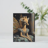 Niedlich Giraffe Fairy Postkarte (Stehend Vorderseite)