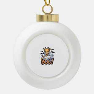 Niedlich Giraffe Ghost Boo Halloween Kostümzoo Lov Keramik Kugel-Ornament