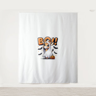 Niedlich Giraffe Ghost Boo Halloween Kostümzoo Lov Wandteppich