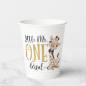 Niedlich Giraffe Little Mr. One Derful 1. Geburtst Pappbecher (Vorderseite)