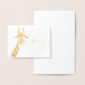 Niedlich Giraffe Wild African Animal Danke Folienkarte (Anzeige)