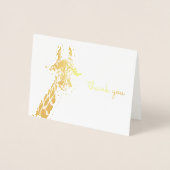 Niedlich Giraffe Wild African Animal Danke Folienkarte (Vorderseite)