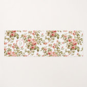 Niedlich Giralrosa Rosen mit Monogramm Yogamatte (Vorderseite (Horizontal))