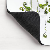 Niedlich Giralrosa und Rote Retro Mousepad (Ecke)