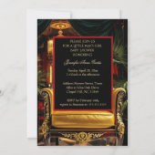 Niedlich Girl Baby Shower 1920er Jahre Red Art Dek Einladung (Rückseite)