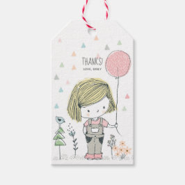 Niedlich Girl Birthday Vielen Dank für Ihre Gefall Geschenkanhänger