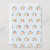 Niedlich Girl Boho Rainbow und Name Baby Dusche Einladung (Rückseite)