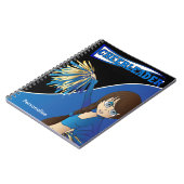 Niedlich Girl Cheerleader | DIY Name | Blue Notebo Notizblock (Linke Seite)