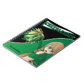 Niedlich Girl Cheerleader | DIY Name | Grünes Note Notizblock (Linke Seite)