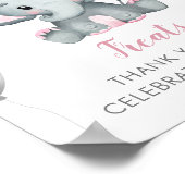 Niedlich Girl Elephant Balloons Kinderdusche Lecke Poster (Ecke)