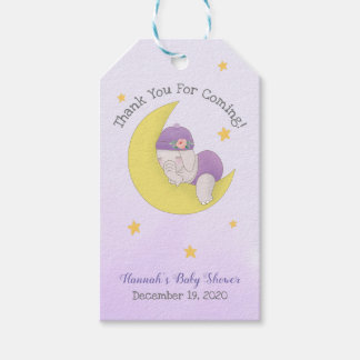 Niedlich Girl Elephant Lila Baby Dusche Vielen Dan Geschenkanhänger