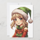 Niedlich Girl Elf Einladung (Vorderseite)