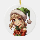 Niedlich Girl Elf Keramik Ornament (Vorne)