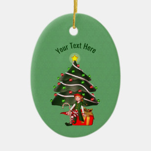 Niedlich Girl Elf Tree Personalisiert Keramik Ornament