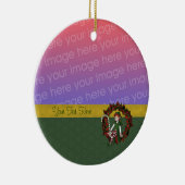 Niedlich Girl Elf Wreath Foto Keramikornament (Rechts)