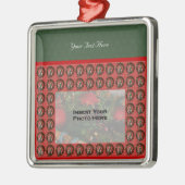 Niedlich Girl Elf Wreath Foto Ornament Aus Metall (Links)