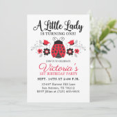 Niedlich Girl First Birthday Party Einladung (Stehend Vorderseite)
