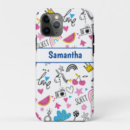 Niedlich Girl Fun Einicorn Regenbogenstars Schmett Case-Mate iPhone Hülle
