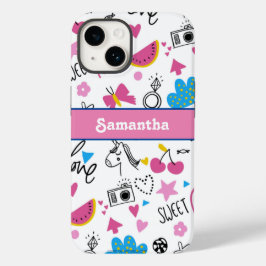 Niedlich Girl Fun Einicorn Regenbogenstars Schmett Case-Mate iPhone 14 Hülle