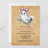 Niedlich Girl Ghost Geburtstagsmash Einladung (Vorderseite)