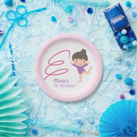 Niedlich Girl Gymnastics Kindergeburtstag Party - Pappteller (Party)