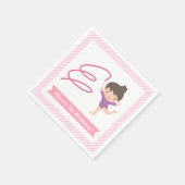 Niedlich Girl Gymnastics Kindergeburtstag Party Su Serviette (Ecke)