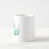 Niedlich Girl Hello Beautiful Gold & Blue Floral Kaffeetasse (Mittel)