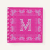 Niedlich Girl Hübsch Pink Glitzer Monogram Notizblock (Vorderseite)