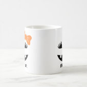 Niedlich Girl Kürbislaterne Pumpkin Face Monogram Kaffeetasse (Mittel)