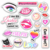 Niedlich Girl Laptop Phonecase Funny Aufkleber (Vorderseite)