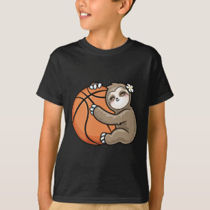 Niedlich Girl Lieben Sloth Bysketbyll T-Shirt