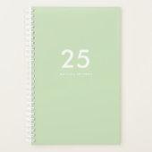 Niedlich Girl Light Green Name School Planer (Vorderseite)