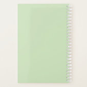 Niedlich Girl Light Green Name School Planer (Rückseite)