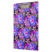 Niedlich & Girl Lila Blumenmuster Trendy Colorful Klemmbrett (Links)