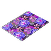 Niedlich & Girl Lila Blumenmuster Trendy Colorful Notizblock (Linke Seite)